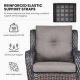 Belord Outdoor Wicker Furniture 5 Pieces Patio Furniture Sofa Set Patio Wicker Chairs with Ottomans Conversation Set - Photo 5