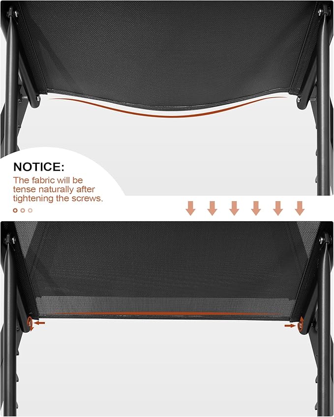 Crestlive Products 2PCS Chaise Lounge Chairs Outdoor with 1PC Side Table, Aluminum Patio Lounge Set - Photo 7