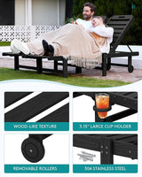 SERWALL Outdoor Chaise Lounge Set of 2 - Photo 6