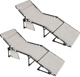BlueWish 2 Pack Tanning Chair with Face Hole, Outdoor Tanning Chair with 5-Position Adjustable Backrest - Photo 9