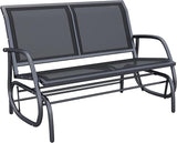 Outdoor Bench 2-Person Glider Bench for Outside Patio Weatherproof Metal Outdoor Benches for Garden, Park - Photo 1