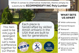 Amish Craftsmanship Made in USA 2FT Heavy Duty Poly Lumber Wood Porch Patio Glider HDPE with No Wood fibers Lancaster - Photo 3