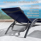 PURPLE LEAF Patio Chaise Lounge with 10' x 6.5' Tilt Umbrella Outdoor Lounge Chair Beach Pool Sunbathing Lawn Lounger - Photo 5