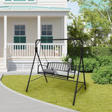 ZIMTOWN 2-Person Metal Porch Swing, 47-Inch Wide Hanging Bench，Heavy Duty Hanging Chair with 64.9" Adjustable Chains - Photo 7
