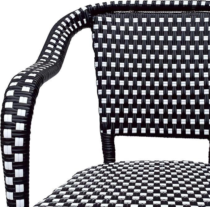 Christopher Knight Home Cecil Bistro Chairs, Black + White + Wood Print - Photo 8