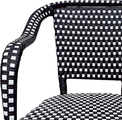 Christopher Knight Home Cecil Bistro Chairs, Black + White + Wood Print