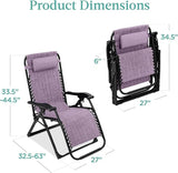 Best Choice Products Oversized Zero Gravity Chair, Folding Outdoor Patio Recliner - Photo 2