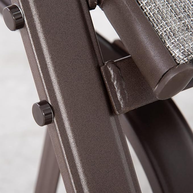 Outsunny Outdoor Glider Chair, Gliders for Outside Patio with Steel Frame and Mesh Fabric for Backyard, Garden - Photo 8