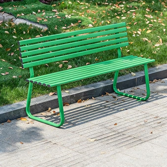Outdoor Benches Weatherproof, Metal Bench Outdoor, Capable of Carrying 660 lbs, Suitable for Gardens, Parks, lawns, and courtyards(Green)