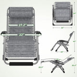 ZENPETIO Oversized Zero Gravity Chair, 33In XXL Zero Gravity Recliner Lounge Chair - Photo 3