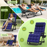 Suteck Zero Gravity Chair, Reclining Camping Lounge Chair w/Removable Cushion, Upgraded Lock and Cup Holder - Photo 6