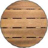 Christopher Knight Home Denhill 15.25" Outdoor Side Table, Round Patio End Table with Wood Top and Wicker Base - Photo 8