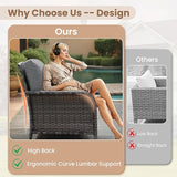 HOOOWOOO Patio Furniture Set, 3 Pieces Outdoor Conversation Set - Photo 2