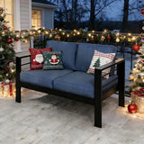 Kiss the Water Outdoor Patio Furniture Loveseat Sofa - Photo 7
