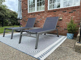 PURPLE LEAF Outdoor Chaise Lounge Set for 2 Oversized Pool Lounge Chairs with Easy-to-Move Wheels and Adjustable - Photo 1