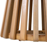 Christopher Knight Home Taki Acacia Wood Patio Coffee Table, Round Table with Unique Wooden Base for Backyard - Photo 9