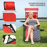 Athena Collection Folding Zero Gravity Chair with Canopy, Adjustable Lounge Chair Recliner - Photo 7