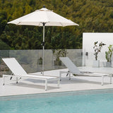 Grand patio Outdoor Chaise Lounge Set of 2 Mesh Sling Lounge Chairs with Woodgrain Texture - Photo 3