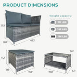 GIANGSUNNY 4 Patio Furniture Set with Storage - Photo 4