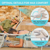 #WEJOY Tanning Chair with Face Hole & Canopy & Side Table - Photo 4