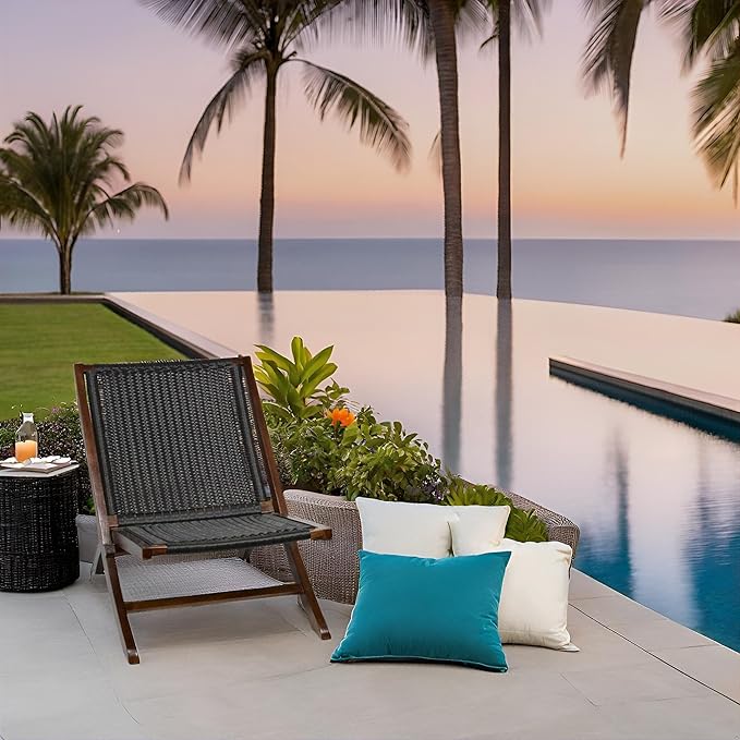 TeakCraft Teak Rattan Lounge Chair – Foldable - Photo 2