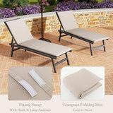 HAPPYGRILL Outdoor Chaise Lounge Chair Rattan Recliner Lounger with Removable Cushion & 3-Level Adjustable Backrest - Photo 8