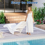 MELLCOM HDPE Pool Lounge Chair, in Pool Lounge Chair up to 10-Inches of Water, Chaise Lounge Chair with Wheels - Photo 2