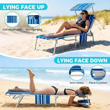 #WEJOY 3 in 1 Tanning Chair with Face Hole & Canopy - Photo 4