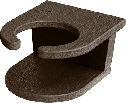 highwood AD-KITCHL5-ACE Hamilton Folding & Reclining Adirondack Chair with Ottman and Cup Holder, Weathered Acorn