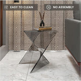LeisureMod 15.75" Triangular Side Table, Stackable Plastic Accent End Table for Indoor & Outdoor Use - Photo 7