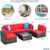 Vongrasig 6 Pieces Patio Furniture Set, Outdoor Sectional Sofa Couch - Photo 2