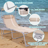 #WEJOY Tanning Chair with Face Hole & Canopy & Side Table - Photo 6