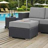 Modway EEI-1855-CHC-GRY Sojourn Outdoor Patio Sunbrella Ottoman in Canvas Gray - Photo 2