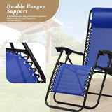 Athena Collection Zero Gravity Outdoor Lounge Chair Set of 2 with Side Table - Photo 8
