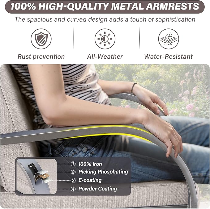 Belord Patio Furniture Set with Fire Pit Table - 50000 BTU Propane Fire Pit - Photo 6
