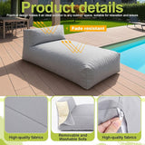 Outdoor Bean Bag Lounger Chair 70'' Patio Daybed Sofa Bed with Sponge Filling - Photo 3