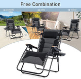 PHI VILLA XXL Oversized Padded Zero Gravity Chair Set of 2, Foldable Patio Recliner - Photo 7