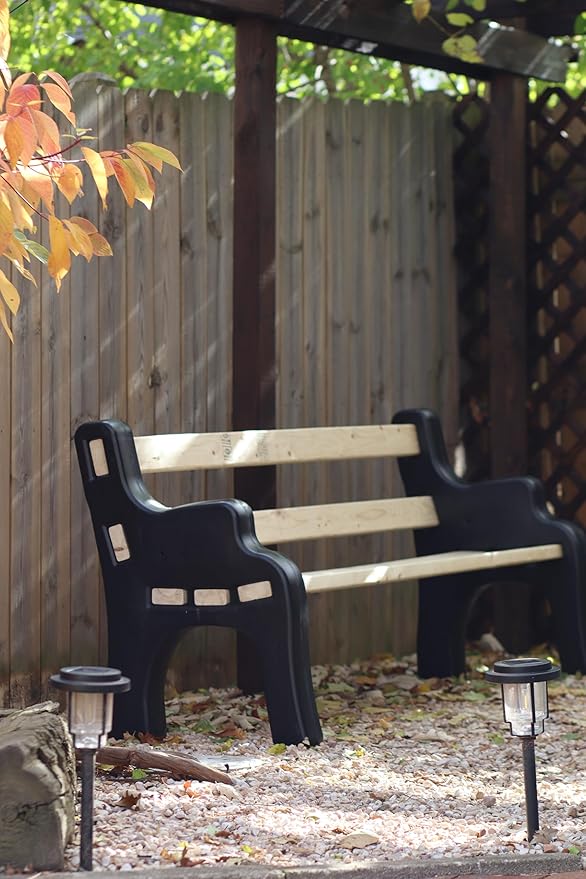 DIY Bench Ends Kit – Build Your Own Outdoor or Patio Bench – Fits Standard 2x4s, Hardware Not Included – Made in USA by Confer Plastics (Black)