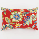 BrylaneHome Lumbar Pillow - 20" L x 13" W - Patio & Outdoor - Water, Stain & Fade Resistant - Daelyn Cherry - Photo 1