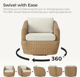 CHITA 6 Pieces Patio Wicker Furniture Set, Outdoor Rattan Bistro Set with Removable Thickened Cushions, Fully Assembled - Photo 5