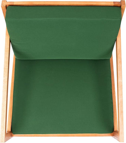 Safavieh Outdoor Collection Vernon Wood Cushion Rocking Chair PAT7013N, Natural/Green