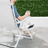 Best Choice Products Adjustable Zero Gravity Chair, Monochromatic Color Folding Patio Recliner w/Side Tray - Photo 2