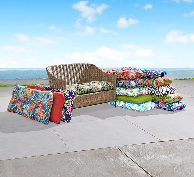 BrylaneHome Tufted Bench Cushion - 45.5" L x 19" W x 3" H- Patio & Outdoor - Water, Stain & Fade Resistant - Khaki - Photo 2