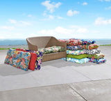 BrylaneHome Tufted Bench Cushion - 45.5" L x 19" W x 3" H- Patio & Outdoor - Water, Stain & Fade Resistant - Geranium - Photo 2