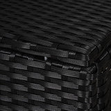 Outsunny 2 Piece 20" Patio Wicker Ottoman with Thick Padded Cushion, Multipurpose Outdoor PE Rattan Footrest - Photo 8