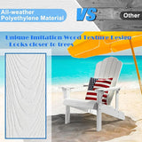 Adirondack Chair Weather Resistant, Hard Plastic Adirondack Chair with Cup Holder - Photo 5