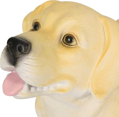 Unknown1 Outdoor Cast Stone Labrador Dog Garden Bench Brown Modern Contemporary Concrete