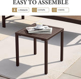 Crestlive Products Aluminum Outdoor Side Table Set of 2, Pool Lounge Chair Side Table - Photo 6