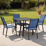 Patio Chairs Set of 8, Outdoor Dining Chairs High Back, All-Weather Padded Textilene Chair for Lawn Porch Garden - Photo 2