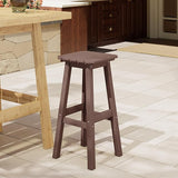 Costaelm 29" Height Outdoor Bar Stools, All-Weather Bar Stools, Adirondack Poly Patio Square Bar Stool for Patio, Deck - Photo 2